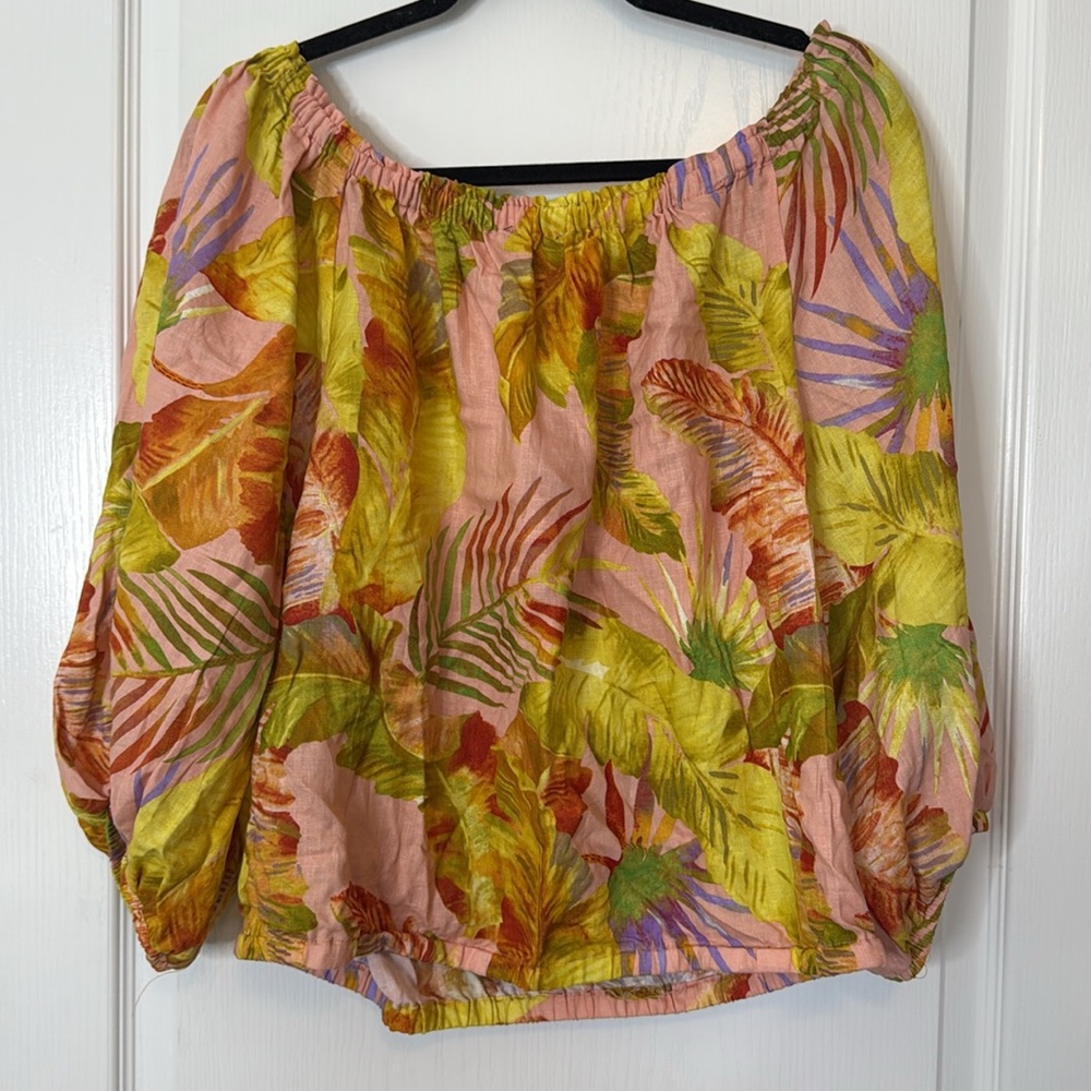 Rachel Rachel Roy Off Shoulder Linen Blend Top XL - Picture 7 of 12